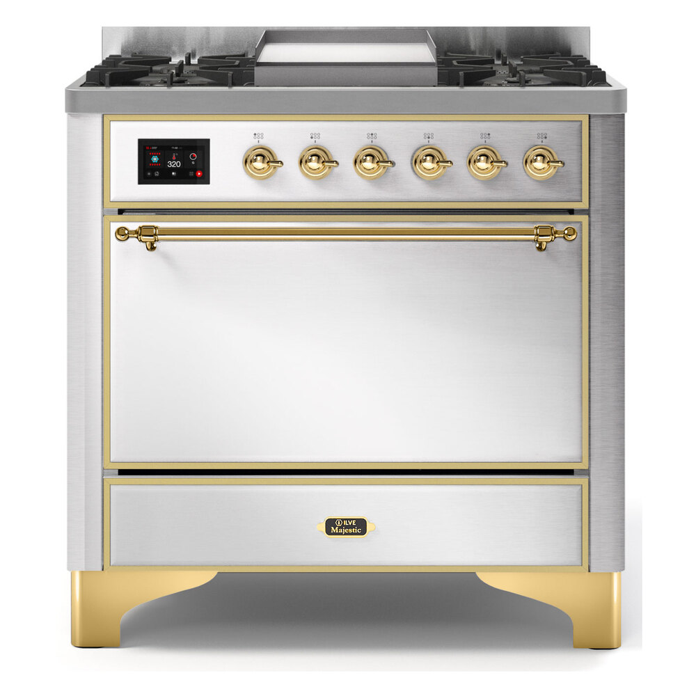 Majestic II Series 36" Dual Fuel Liquid Propane Freestanding Range UM09FDQNS3RALGLP