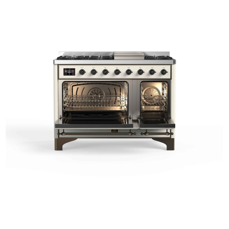 Majestic II Series 48" Dual Fuel Natural Gas Freestanding Range UM12FDNS3AWB