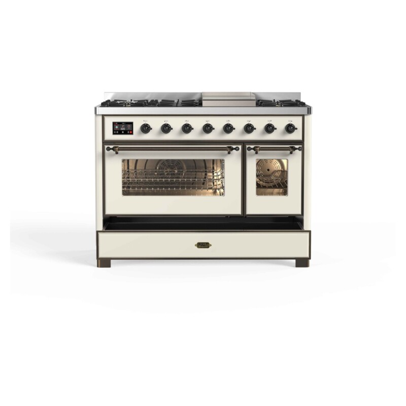 Majestic II Series 48" Dual Fuel Natural Gas Freestanding Range UM12FDNS3AWB