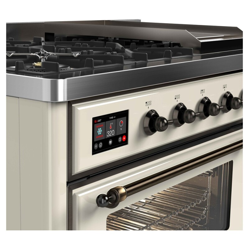 Majestic II Series 48" Dual Fuel Natural Gas Freestanding Range UM12FDNS3AWB