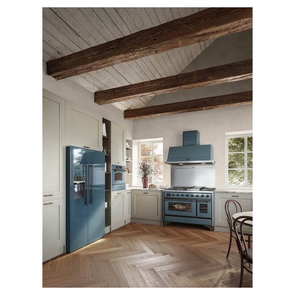 Majestic II Series 48 inch Freestanding Dual Fuel Range with Natural Gas, 8 Sealed Brass Burners, Double Ovens, 5.02 cu. ft. Total Oven Capacity, Griddle, Convection Oven, Continuous Grates,  UM12FDNS3BGB