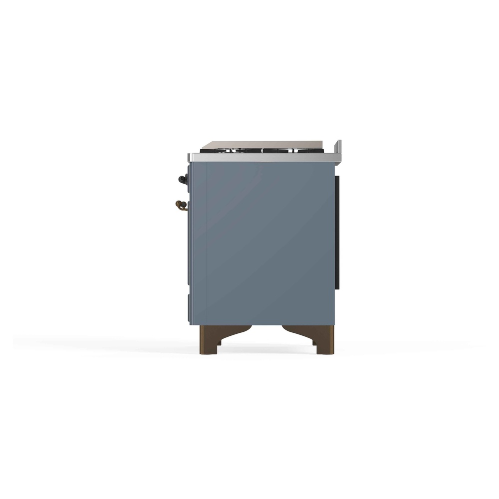 Majestic II Series 48 inch Freestanding Dual Fuel Range with Natural Gas, 8 Sealed Brass Burners, Double Ovens, 5.02 cu. ft. Total Oven Capacity, Griddle, Convection Oven, Continuous Grates,  UM12FDNS3BGB