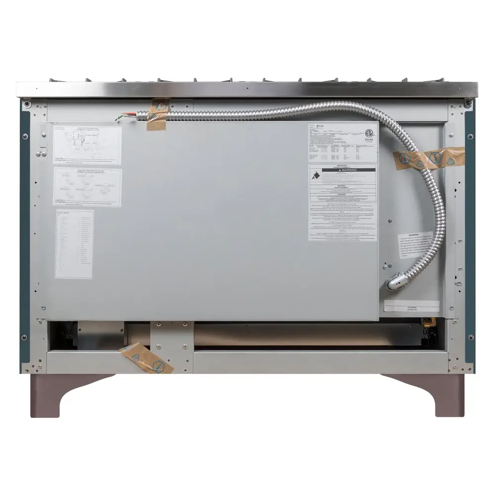 Majestic II Series 48 inch Freestanding Dual Fuel Range with Natural Gas, 8 Sealed Brass Burners, Double Ovens, 5.02 cu. ft. Total Oven Capacity, Griddle, Convection Oven, Continuous Grates,  UM12FDNS3BGB