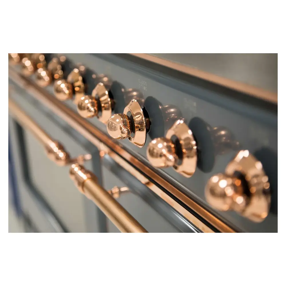 Majestic II Series 48 inch Freestanding Dual Fuel Range with Natural Gas, 8 Sealed Brass Burners, Double Ovens, 5.02 cu. ft. Total Oven Capacity, Griddle, Convection Oven, Continuous Grates,  UM12FDNS3BGP