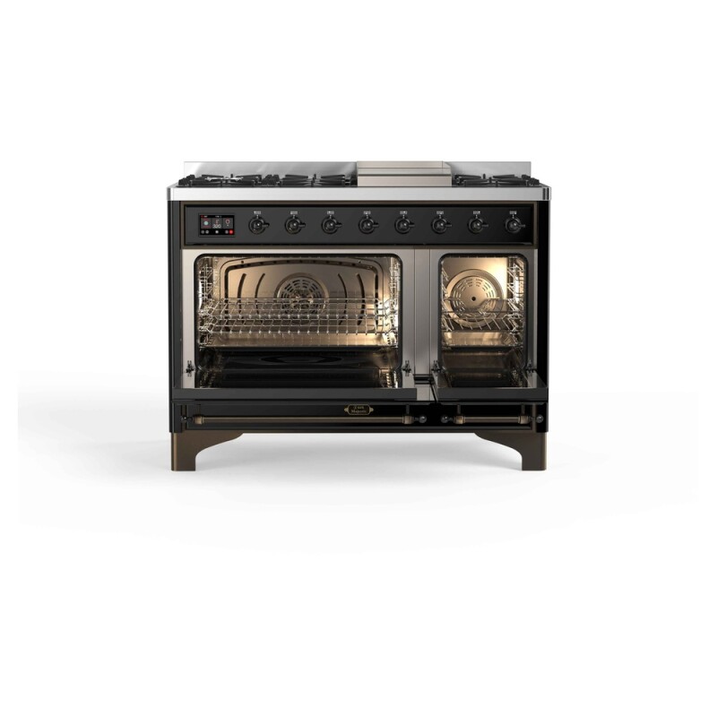 Majestic II Series 48" Dual Fuel Natural Gas Freestanding Range UM12FDNS3BKB