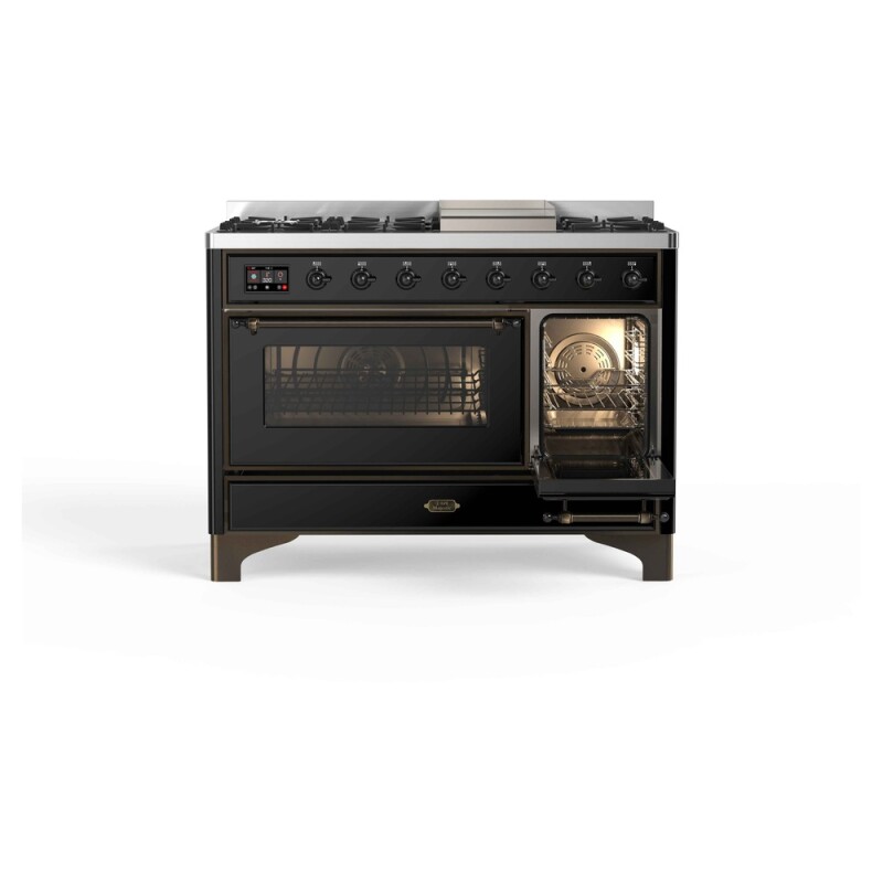 Majestic II Series 48" Dual Fuel Natural Gas Freestanding Range UM12FDNS3BKB