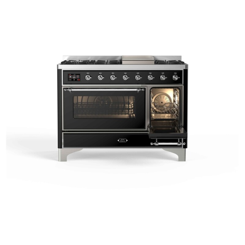 Majestic II Series 48" Dual Fuel Natural Gas Freestanding Range UM12FDNS3BKC