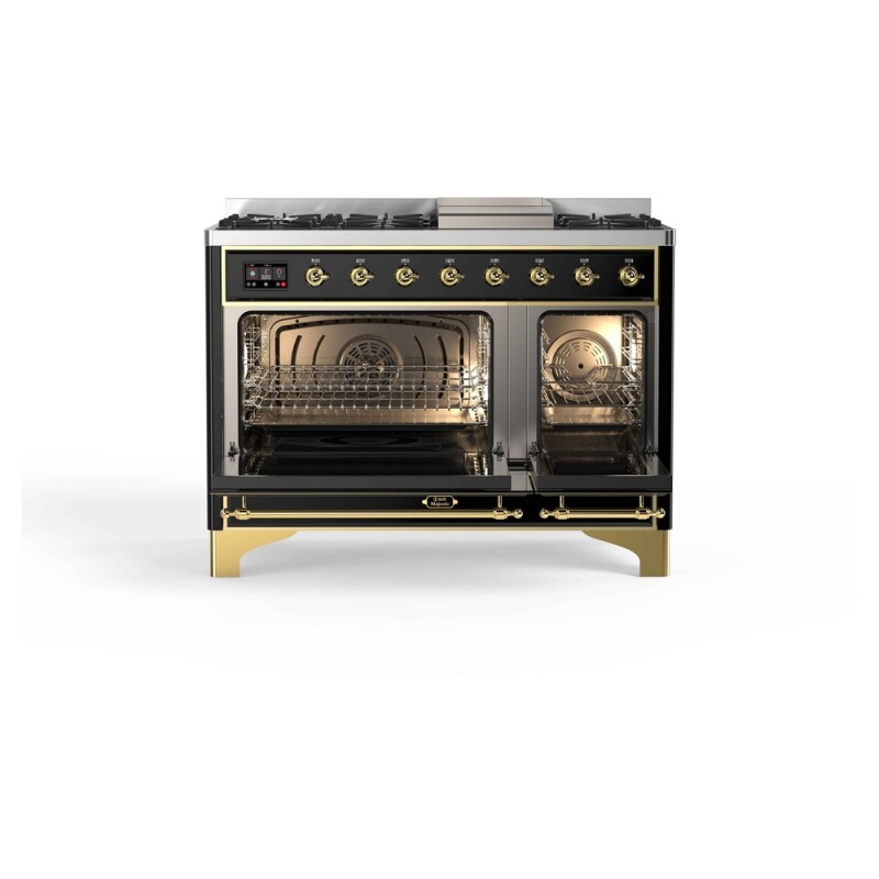 Majestic II Series 48" Dual Fuel Natural Gas Freestanding Range UM12FDNS3BKG