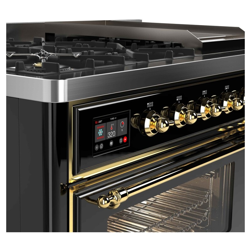 Majestic II Series 48" Dual Fuel Natural Gas Freestanding Range UM12FDNS3BKG