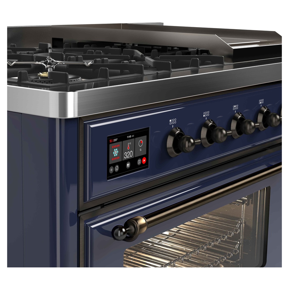 Majestic II Series 48" Dual Fuel Natural Gas Freestanding Range UM12FDNS3MBB