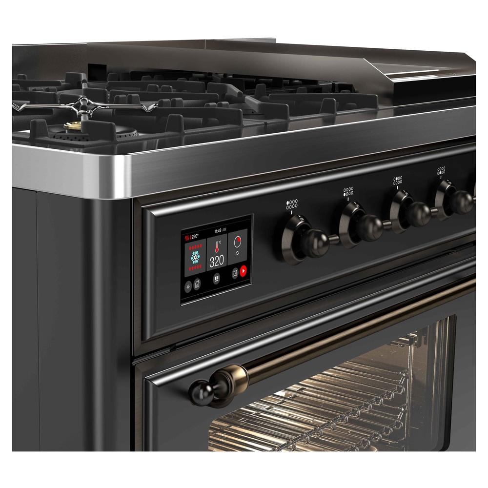 Majestic II Series 48" Dual Fuel Liquid Propane Freestanding Range UM12FDNS3MGBLP