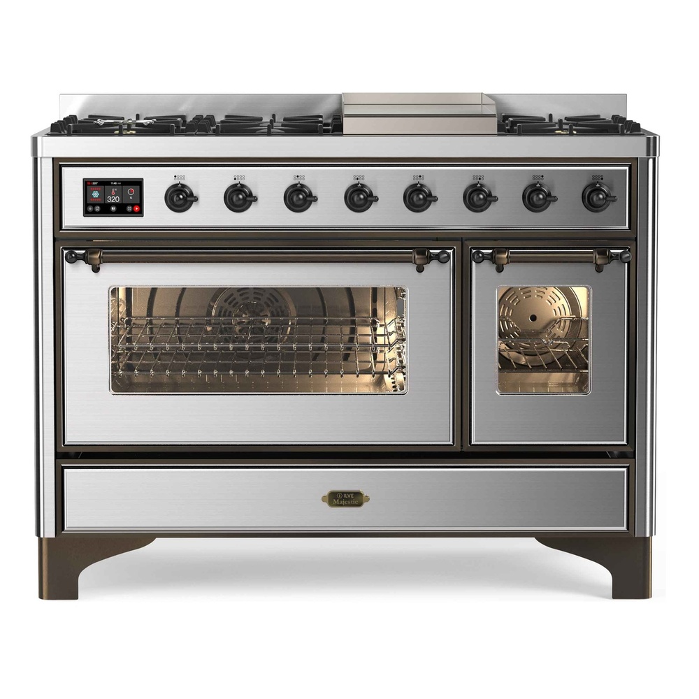 Majestic II Series 48" Dual Fuel Liquid Propane Freestanding Range UM12FDNS3SSBLP