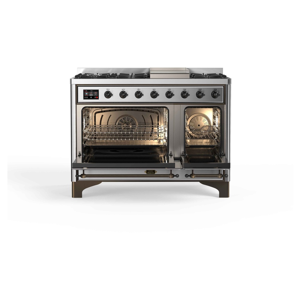 Majestic II Series 48" Dual Fuel Natural Gas Freestanding Range UM12FDNS3SSB