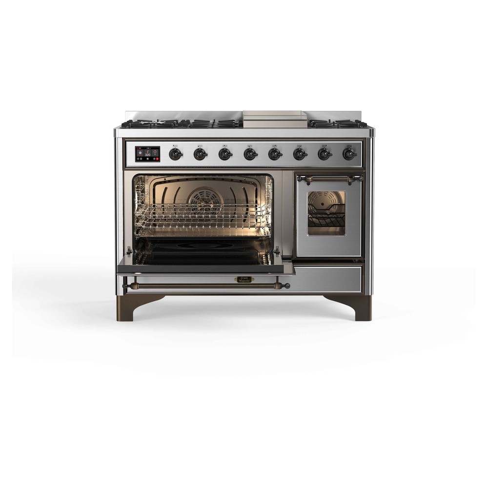 Majestic II Series 48" Dual Fuel Natural Gas Freestanding Range UM12FDNS3SSB