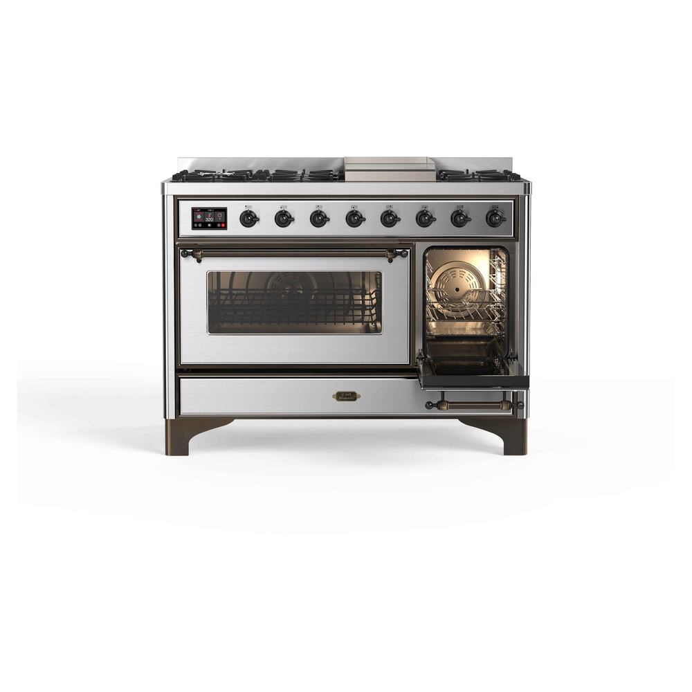 Majestic II Series 48" Dual Fuel Natural Gas Freestanding Range UM12FDNS3SSB