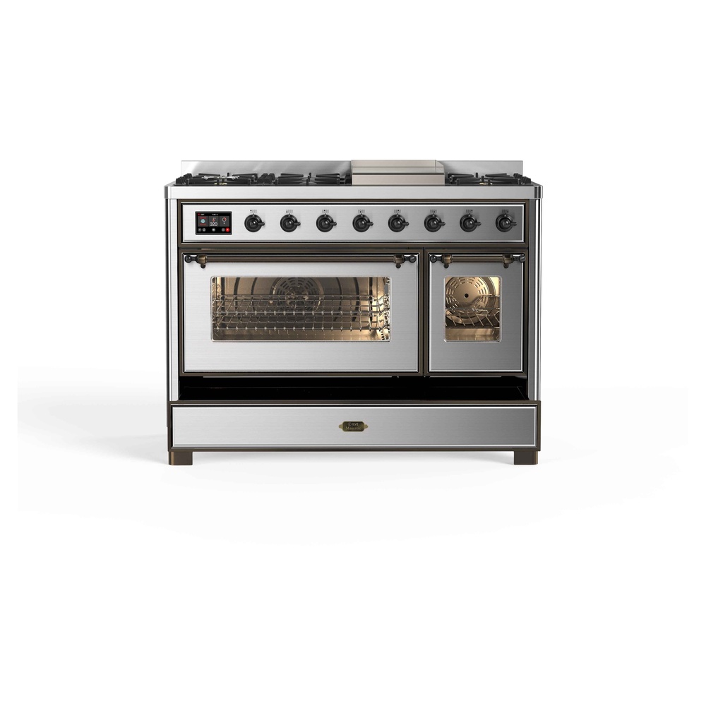 Majestic II Series 48" Dual Fuel Natural Gas Freestanding Range UM12FDNS3SSB