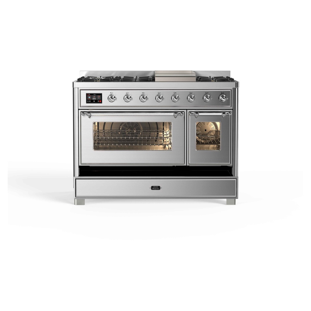 Majestic II Series 48" Dual Fuel Natural Gas Freestanding Range UM12FDNS3SSC