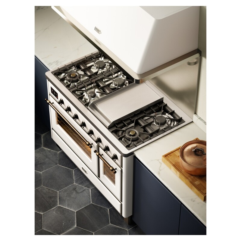 Majestic II Series 48" Dual Fuel Natural Gas Freestanding Range UM12FDNS3WHB