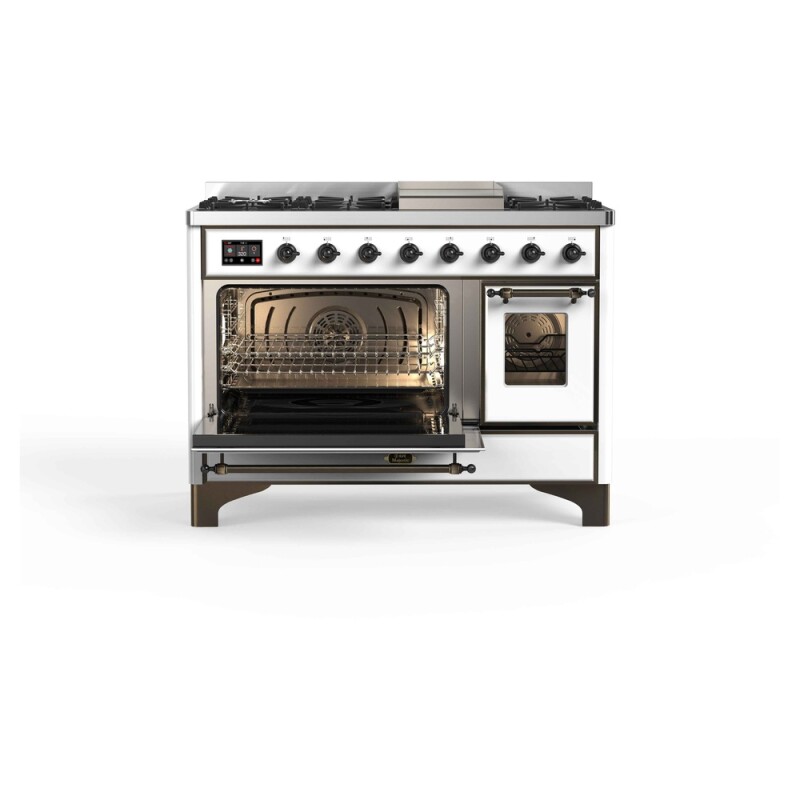 Majestic II Series 48" Dual Fuel Natural Gas Freestanding Range UM12FDNS3WHB