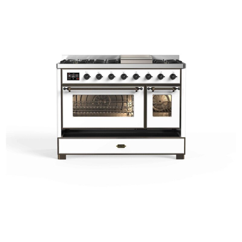 Majestic II Series 48" Dual Fuel Natural Gas Freestanding Range UM12FDNS3WHB