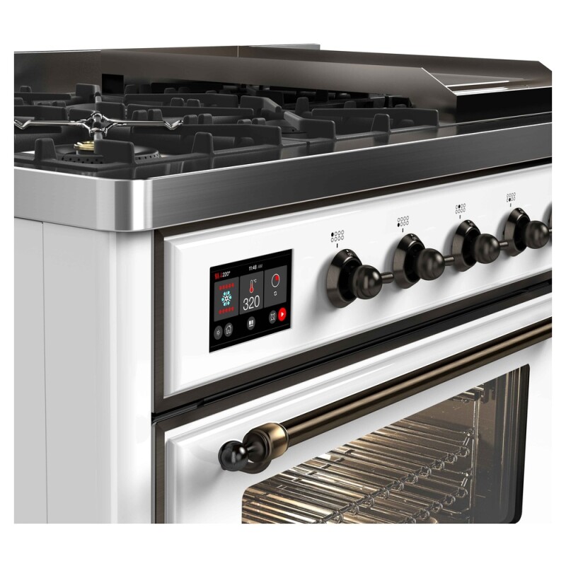 Majestic II Series 48" Dual Fuel Natural Gas Freestanding Range UM12FDNS3WHB