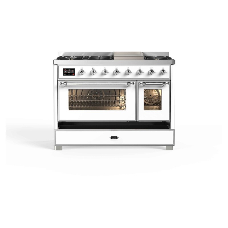 Majestic II Series 48" Dual Fuel Natural Gas Freestanding Range UM12FDNS3WHC