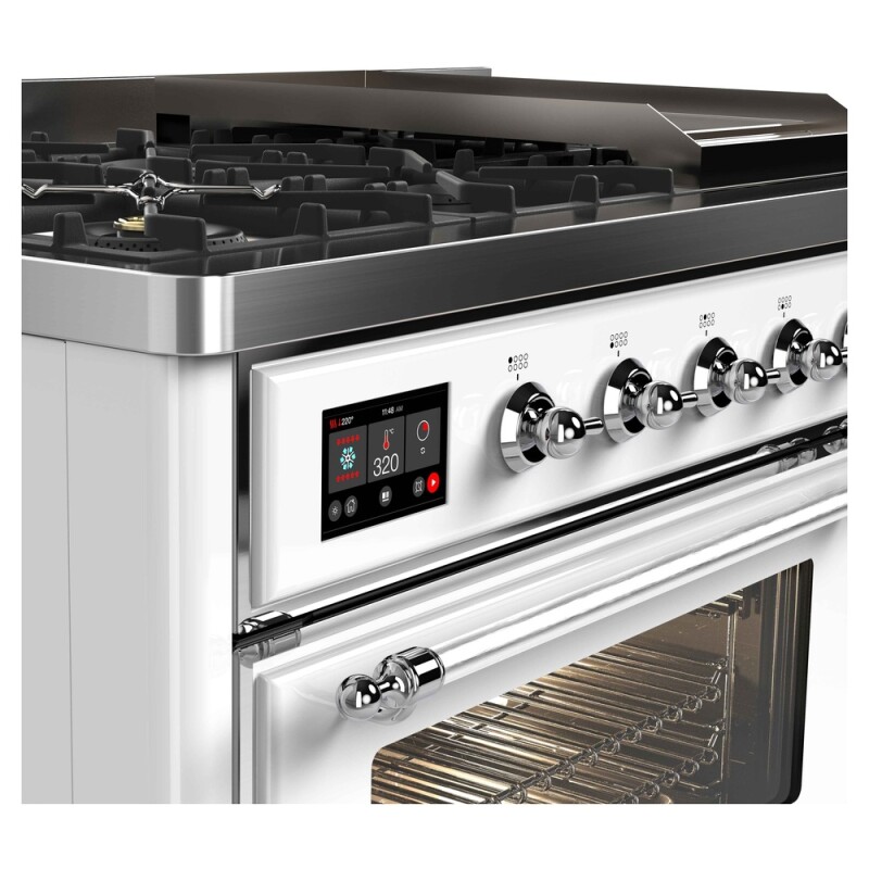 Majestic II Series 48" Dual Fuel Natural Gas Freestanding Range UM12FDNS3WHC