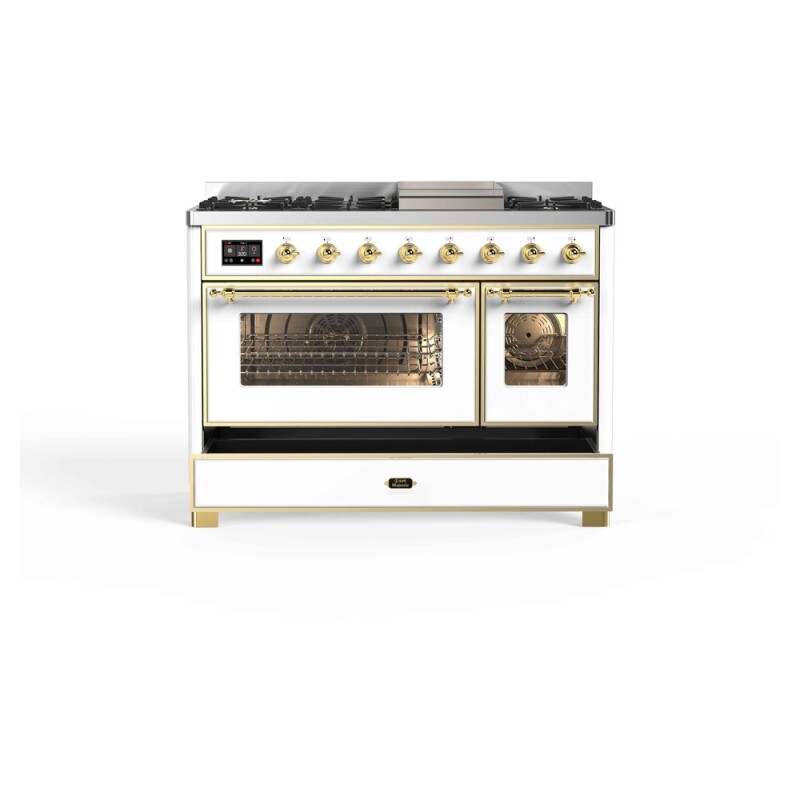 Majestic II Series 48" Dual Fuel Natural Gas Freestanding Range UM12FDNS3WHG