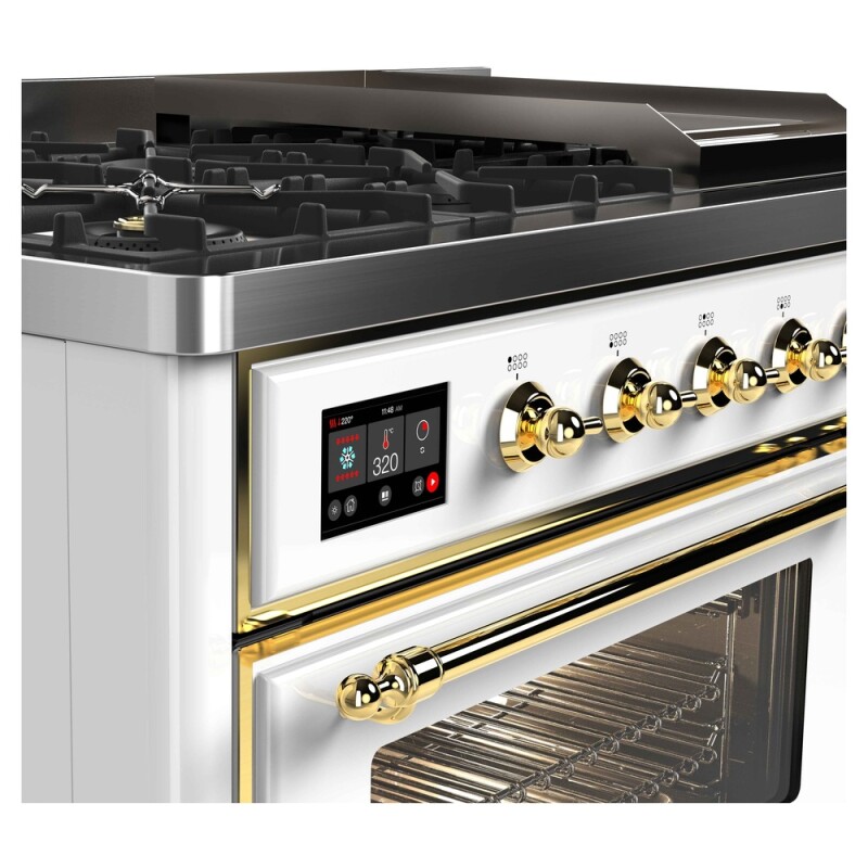 Majestic II Series 48" Dual Fuel Natural Gas Freestanding Range UM12FDNS3WHG