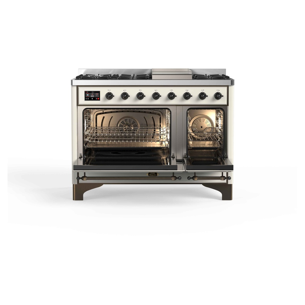 Majestic II Series 48" Dual Fuel Natural Gas Freestanding Range UM12FDQNS3AWB