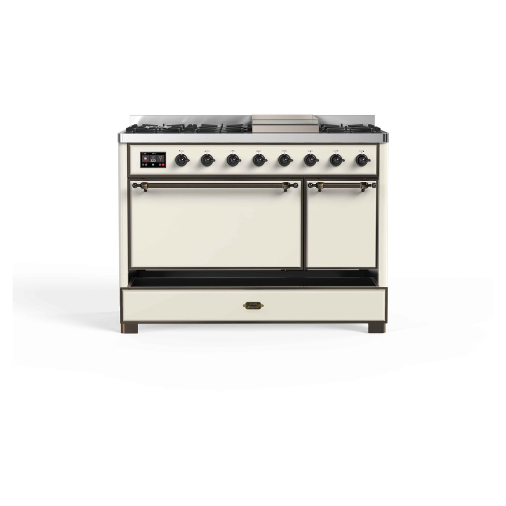 Majestic II Series 48" Dual Fuel Natural Gas Freestanding Range UM12FDQNS3AWB