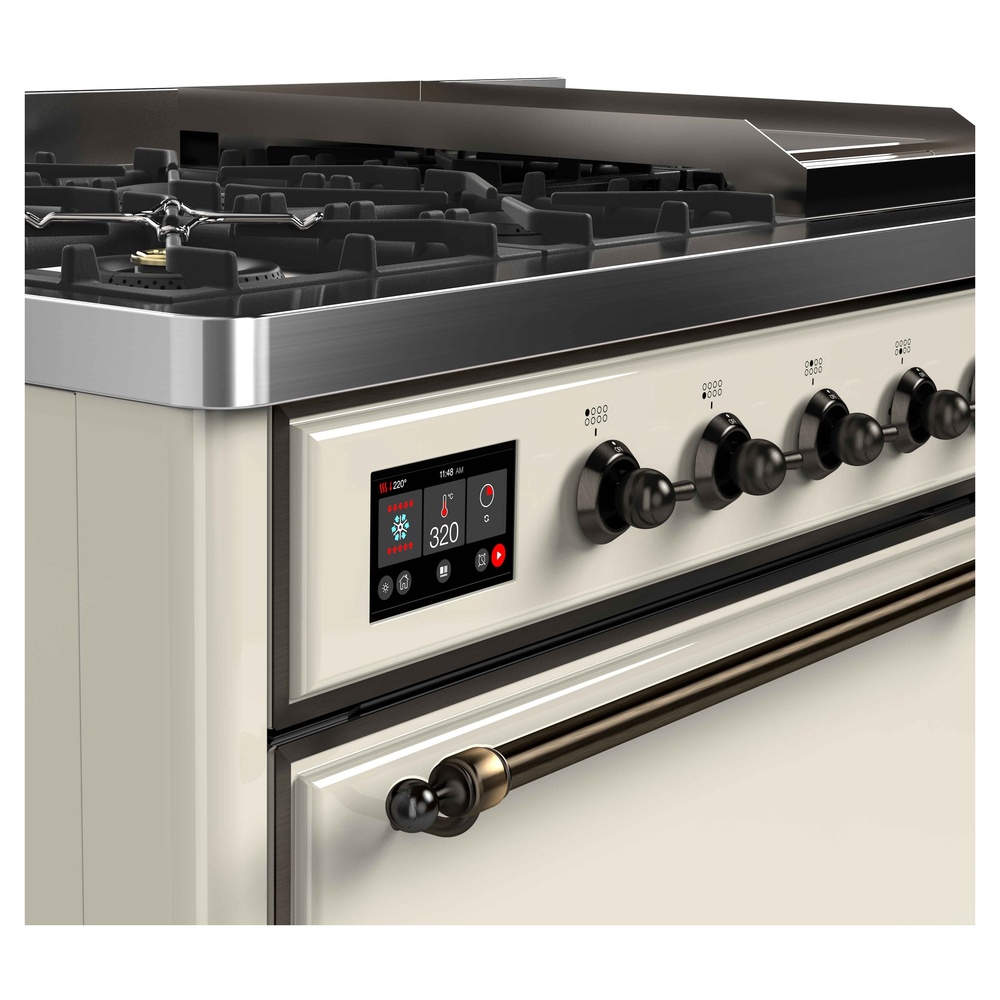 Majestic II Series 48" Dual Fuel Natural Gas Freestanding Range UM12FDQNS3AWB