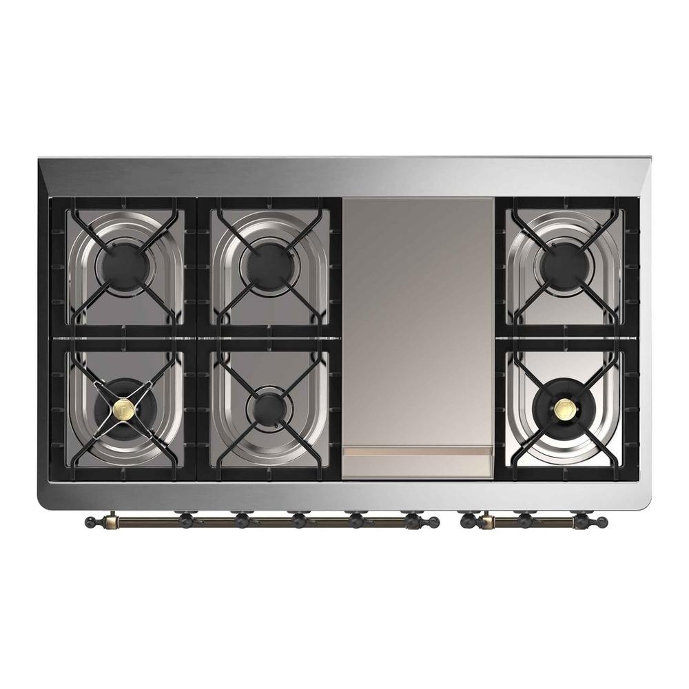 Majestic II Series 48" Dual Fuel Natural Gas Freestanding Range UM12FDQNS3AWB