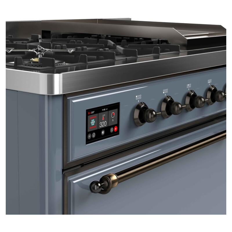 Majestic II Series 48" Dual Fuel Natural Gas Freestanding Range UM12FDQNS3BGB