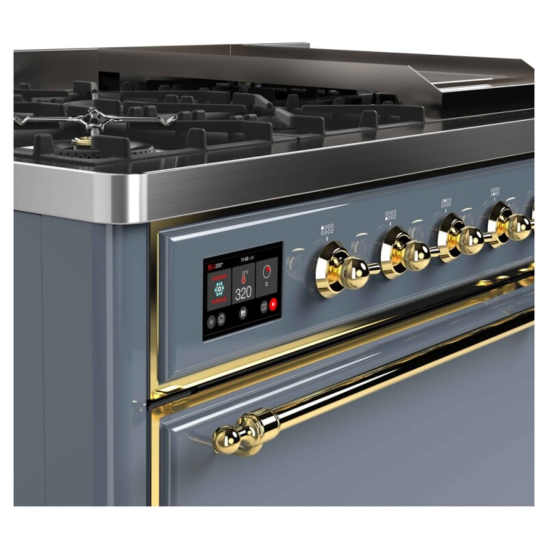 Majestic II Series 48" Dual Fuel Natural Gas Freestanding Range UM12FDQNS3BGG