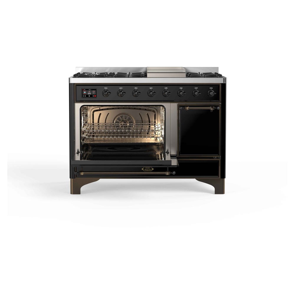 Majestic II Series 48" Dual Fuel Natural Gas Freestanding Range UM12FDQNS3BKB