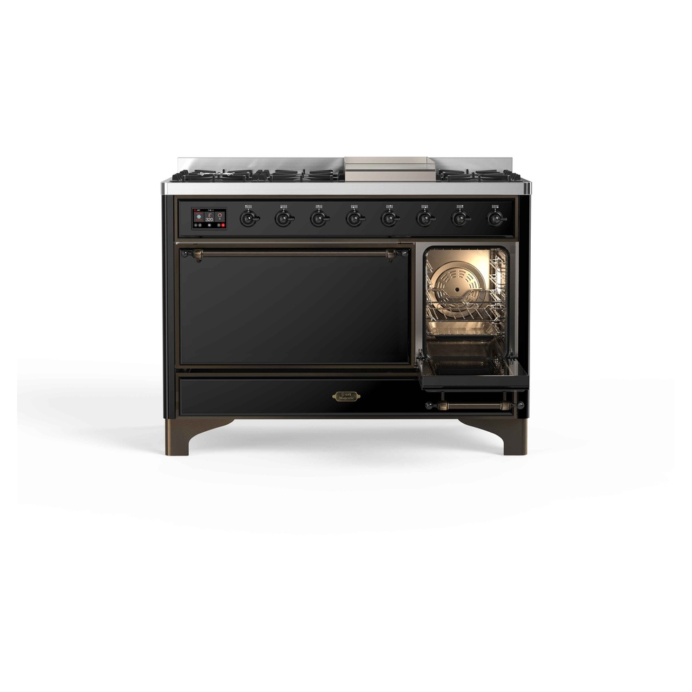 Majestic II Series 48" Dual Fuel Natural Gas Freestanding Range UM12FDQNS3BKB