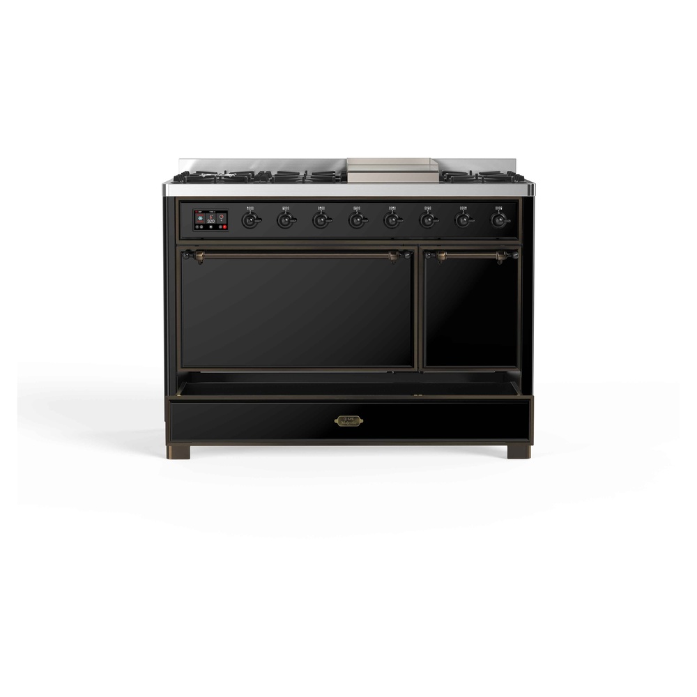 Majestic II Series 48" Dual Fuel Natural Gas Freestanding Range UM12FDQNS3BKB