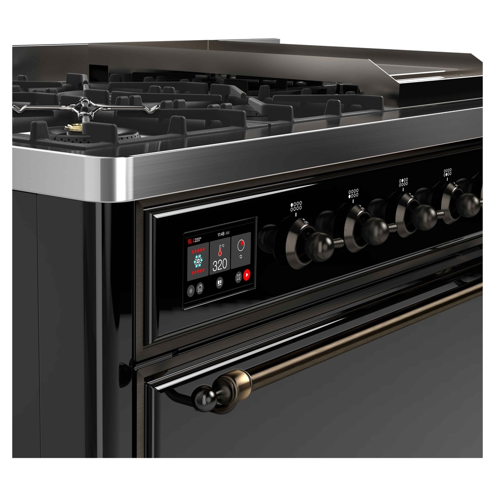 Majestic II Series 48" Dual Fuel Natural Gas Freestanding Range UM12FDQNS3BKB