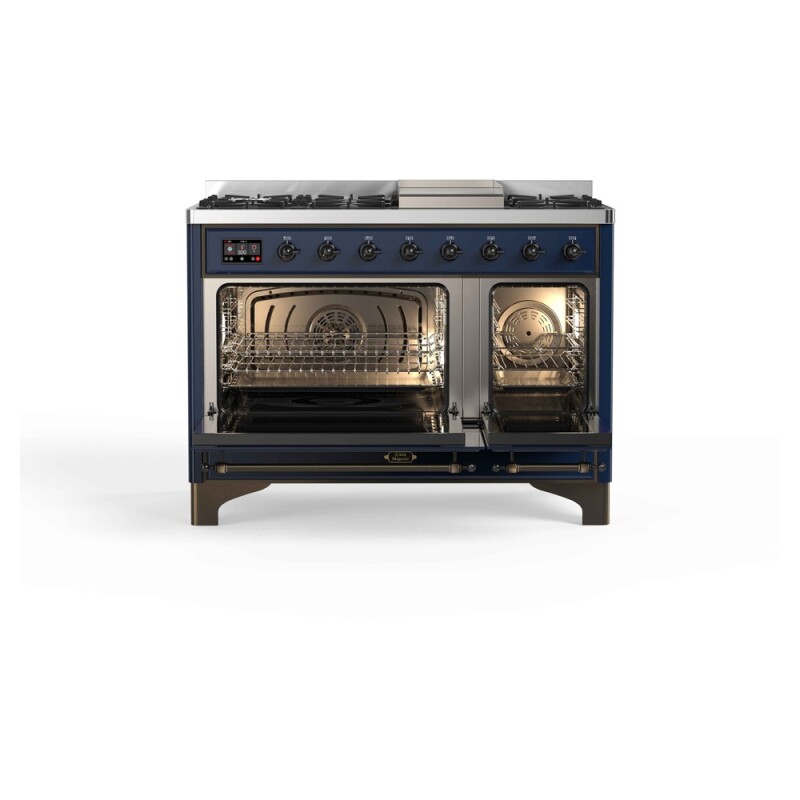 Majestic II Series 48" Dual Fuel Natural Gas Freestanding Range UM12FDQNS3MBB