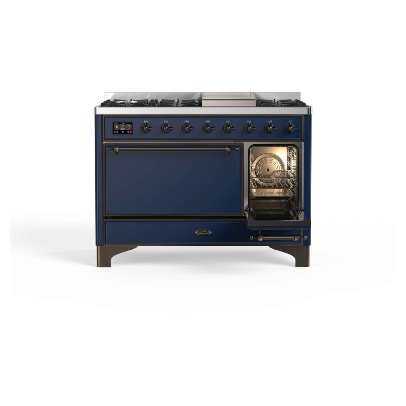 Majestic II Series 48" Dual Fuel Natural Gas Freestanding Range UM12FDQNS3MBB