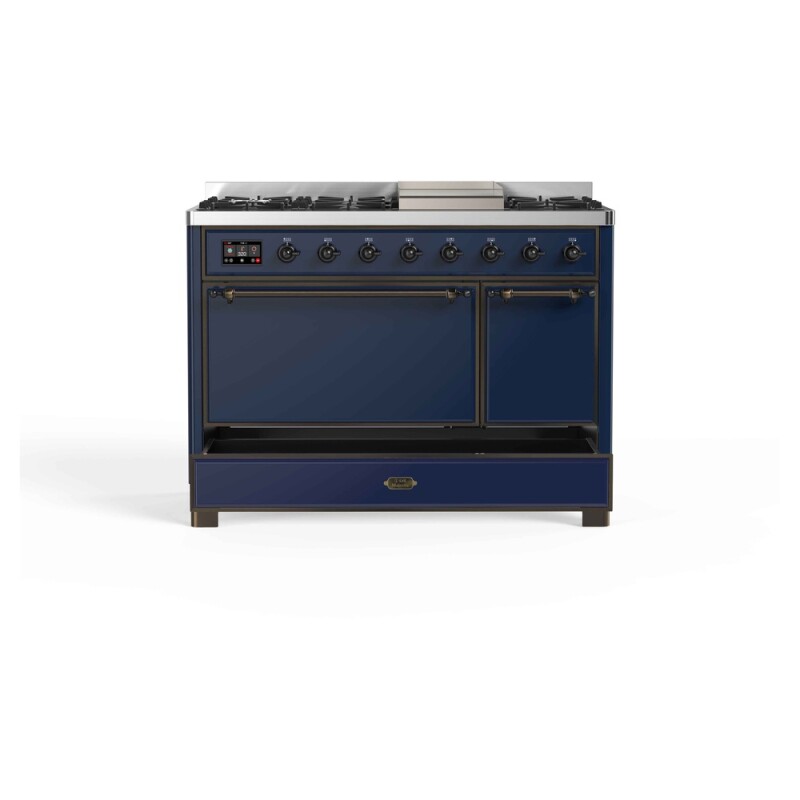 Majestic II Series 48" Dual Fuel Natural Gas Freestanding Range UM12FDQNS3MBB