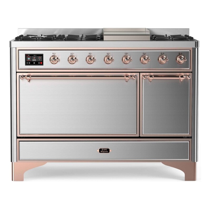 Majestic II Series 48" Dual Fuel Natural Gas Freestanding Range UM12FDQNS3SSP