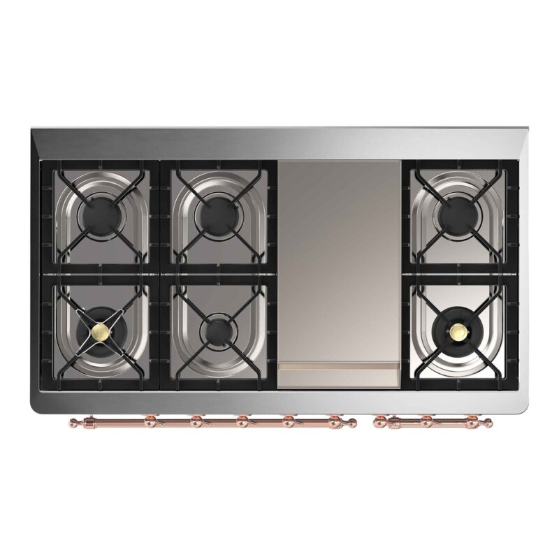 Majestic II Series 48" Dual Fuel Natural Gas Freestanding Range UM12FDQNS3SSP