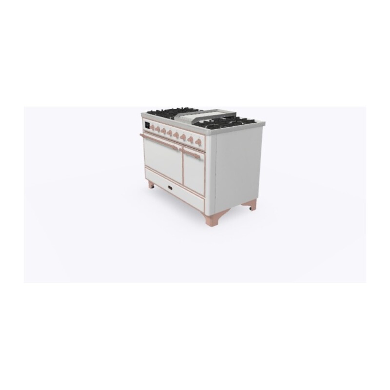 Majestic II Series 48" Dual Fuel Natural Gas Freestanding Range UM12FDQNS3WHP