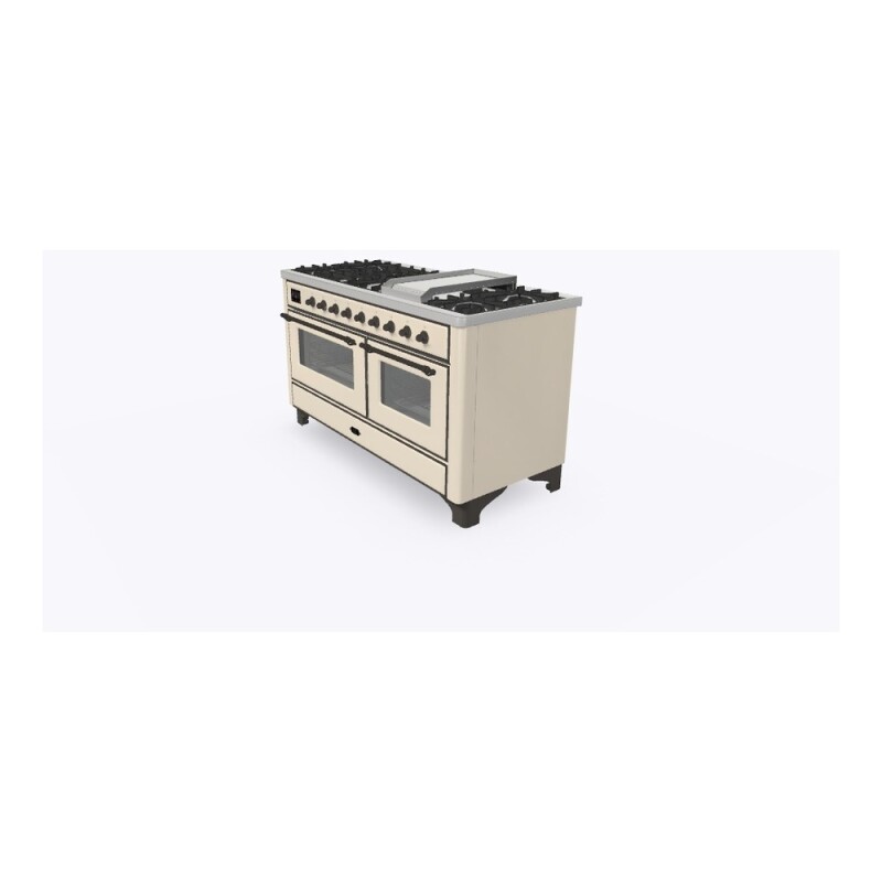 Majestic II Series 60" Dual Fuel Natural Gas Freestanding Range UM15FDNS3AWB