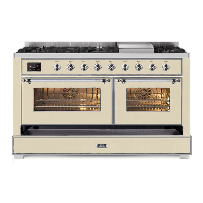 Majestic II Series 60" Dual Fuel Liquid Propane Freestanding Range UM15FDNS3AWCLP