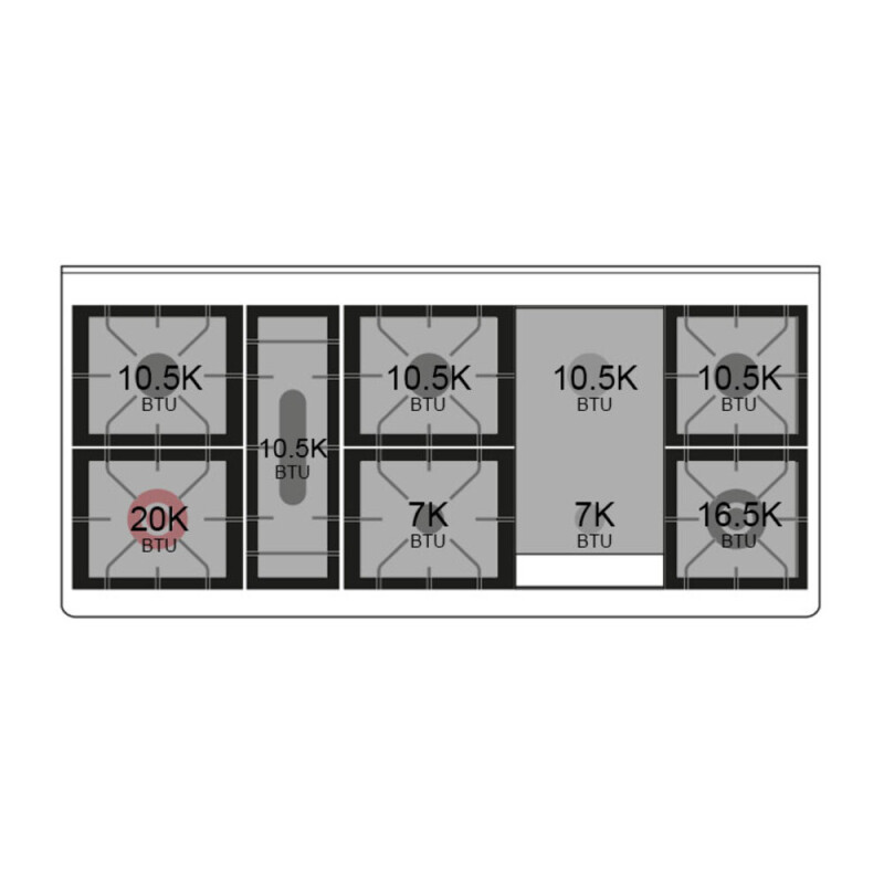Majestic II Series 60" Dual Fuel Liquid Propane Freestanding Range UM15FDNS3AWCLP