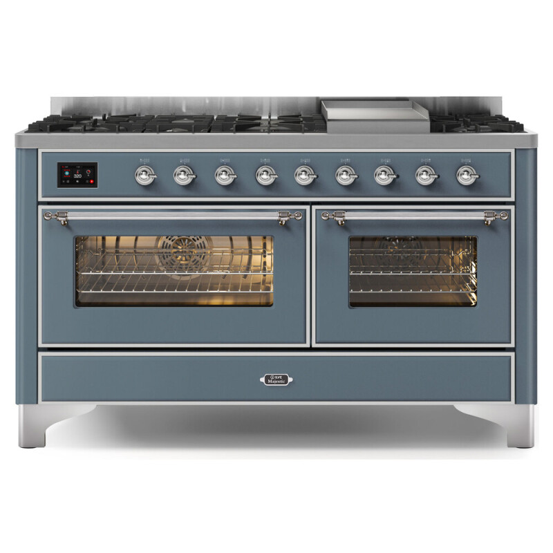 Majestic II Series 60" Dual Fuel Natural Gas Freestanding Range UM15FDNS3BKC