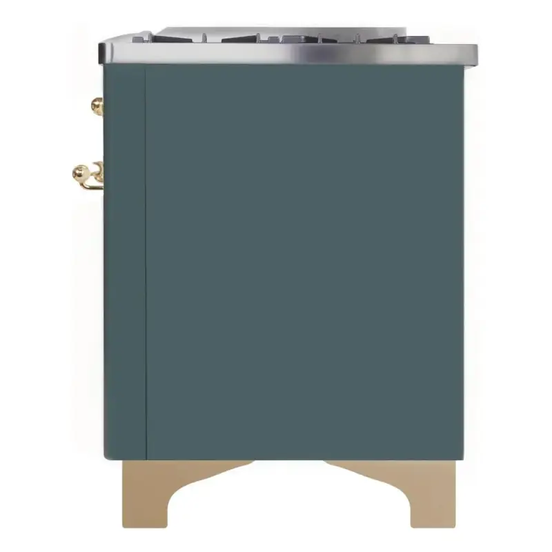 Majestic II Series 60 inch Freestanding Dual Fuel Range with Natural Gas, 9 Sealed Brass Burners, Double Ovens, 5.02 cu. ft. Total Oven Capacity, Griddle, Convection Oven, Continuous Grates,  UM15FDNS3BGG